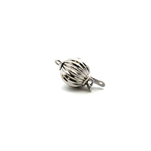 Solid White gold bead clasp, 8mm, SKU#A008C-W