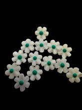 10mm Teal flower Mother Of Pearl, SKU#M4670