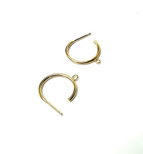 Hoop post earrings w/Ring, SKU#401134