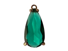 Emerald green tear drop crystal charm, M2152Egreen