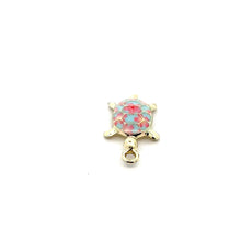 Pink flower turtle charm, SKU#M3207