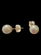 Japanese akoya pearl studs, 14KGF, SKU#Jakoya7