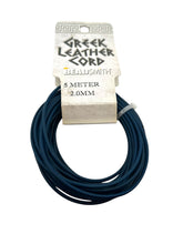 Blue Greek Leather Cord
