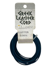 Blue Greek Leather Cord