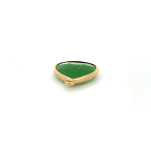 Jade green triangle shape crystal charm, SKU#M2168jade