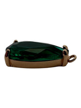 Emerald green tear drop crystal charm, M2152Egreen