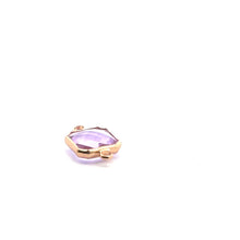 Pink Square charm, double ring crystal charm, SKU#M2145pink