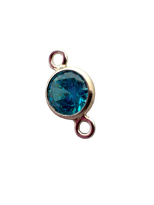 3mm, sterling silver , 3A, Cubic Zicronia Bezel Connector 
SKU#5030CM12