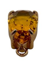 Yellow tear drop crystal charm, SKU#M2152yellow