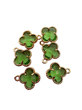Green four leaf clover charm, SKU#M2158-21