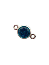 4mm,sterling silver, 3A, Cubic Zicronia Bezel Connector 
SKU#5005780M12