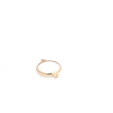 White circle crystal charm double ring. SKU#M2148white