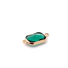 Emerald green rectangle shape crystal charm,SKU#M2147emeraldgreen