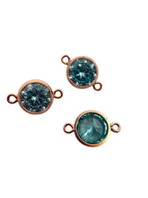 6mm, Rose Gold Filled, 3A, Cubic Zicronia Bezel Connector 
SKU#4805781M3