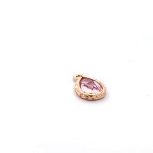 Pink tear drop shape crystal charm, SKU#M2141pink