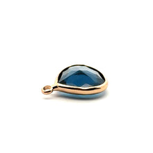 Dark ocean blue triangle crystal charm, SKU#M2168Ocean