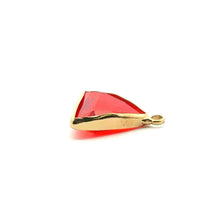 Red triangle shape crystal charm,SKU#M2151red