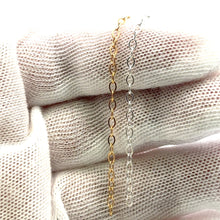 2.3mm Flat Open Cable, 14k Gold Filled, Sterling Silver, Sku#S1712F