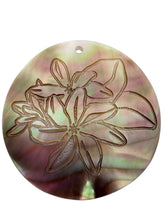 Round flower carved mother of pearl, SKU#M4048