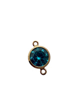 4mm,Gold Filled, 3A, Cubic Zicronia Bezel Connector 
SKU#4005780M12