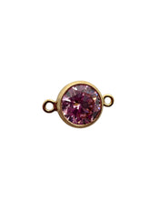 6mm,Gold Filled, 3A, Cubic Zicronia Bezel Connector 
SKU#4005781M10