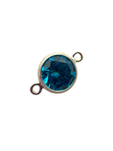 3mm, sterling silver , 3A, Cubic Zicronia Bezel Connector 
SKU#5030CM9