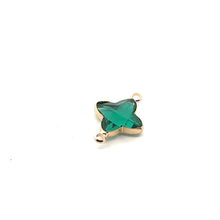 Gold star charm SKU#3103emeraldgreen