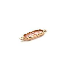Pink Oval charm, SKU#M2167pink