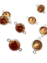 3mm, sterling silver , 3A, Cubic Zicronia Bezel Connector 
SKU#5030CM11