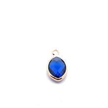 Dark blue Diamond shape crystal charm, SKU#M2156blue