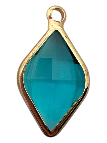 Diamond shaped charm SKU#M3105aquablue