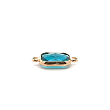 Light blue rectangle shape crystal charm,SKU#M2147lightblue