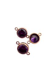 6mm, Rose Gold Filled, 3A, Cubic Zicronia Bezel Connector 
SKU#4805781M2