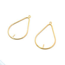 14KGF tear drop W/ peg, SKU#4003506P