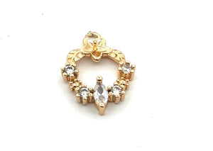 Stunning charm, Gold plated with Cubic zirconia, SKU#M3134