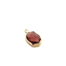 Brown trapezoid  crystal charm, SKU#M2161brown