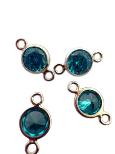 3mm, sterling silver , 3A, Cubic Zicronia Bezel Connector 
SKU#5030CM12