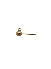 4.0mm ball earring with ring, 14KGF, SKU#4006240R