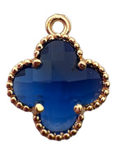 Dark blue four leaf clover charm, SKU#M2158-29