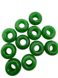 Green Aventurine Donut Jade Beads, Sku#BG79
