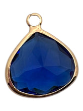 Royal blue triangle crystal charm, SKU#M2168-2