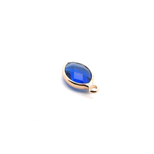 Dark blue Diamond shape crystal charm, SKU#M2156blue