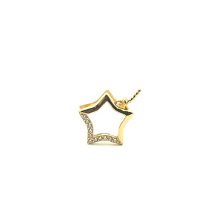 Gold plated star bail with ads on peg, SKU#M3725G