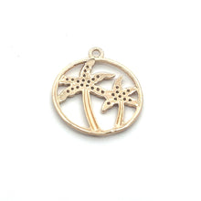 Palm Tree Charm, Gold Plated, Sku#M3133