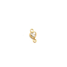 White 3A CZ Vertical Heart Bezel, SKU#4048VCM4