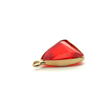 Red triangle shape crystal charm,SKU#M2151red