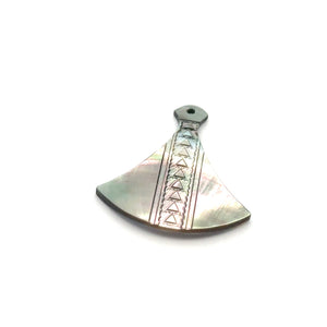 Mother of Pearl Carved Charm Sku#M3570