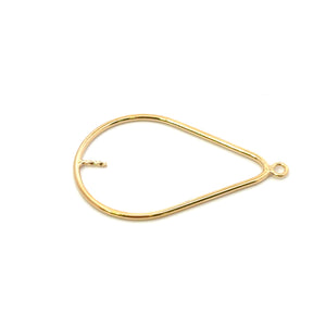 14KGF tear drop W/ peg, SKU#4003506P