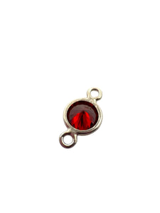 3mm, sterling silver , 3A, Cubic Zicronia Bezel Connector 
SKU#5030CM7