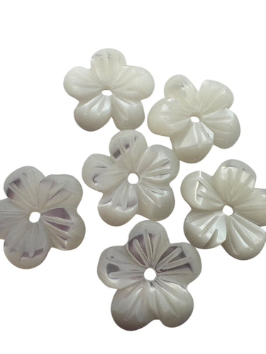10mm white flower mother of pearl, SKU#M4629